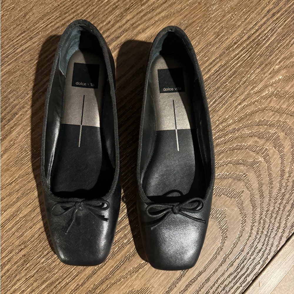 Dolce Vita Black Leather Flats